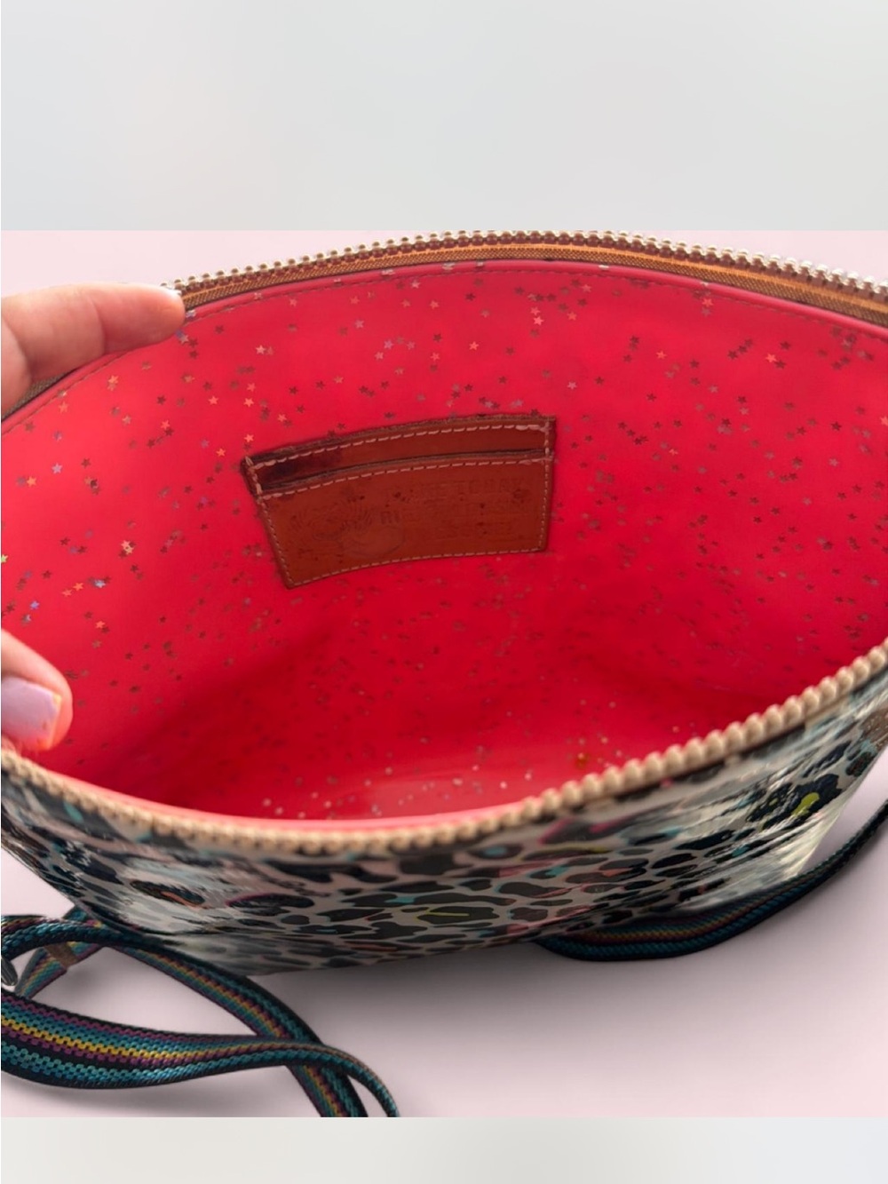 Consuela CoCo Downtown Crossbody Bag with Multicolor Leopard Print - Picture 7 of 7